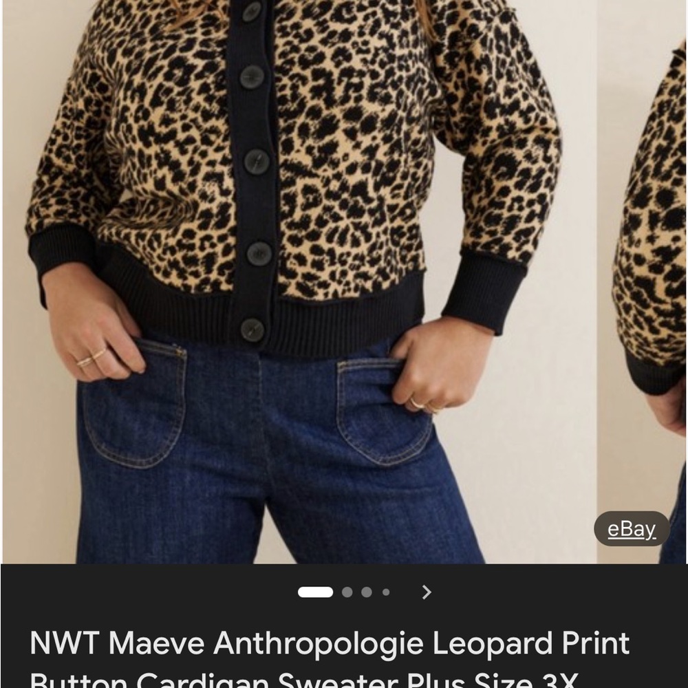 Anthropologie Maeve Leopard Print Sutton Cardigan size XS
